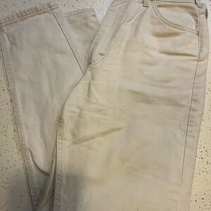 VTG. Lee Women's Straight Leg Jeans - Cream